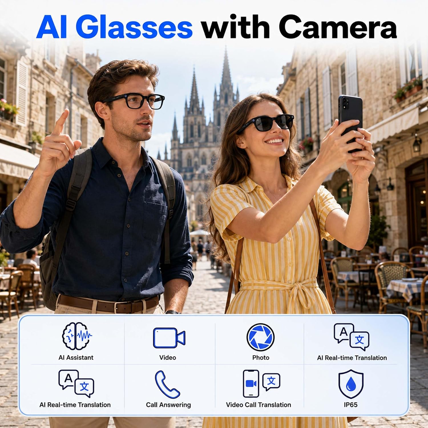 GAFAS INTELIGENTES LOANGYUNFONE CON CÁMARA 1080P HD - 3