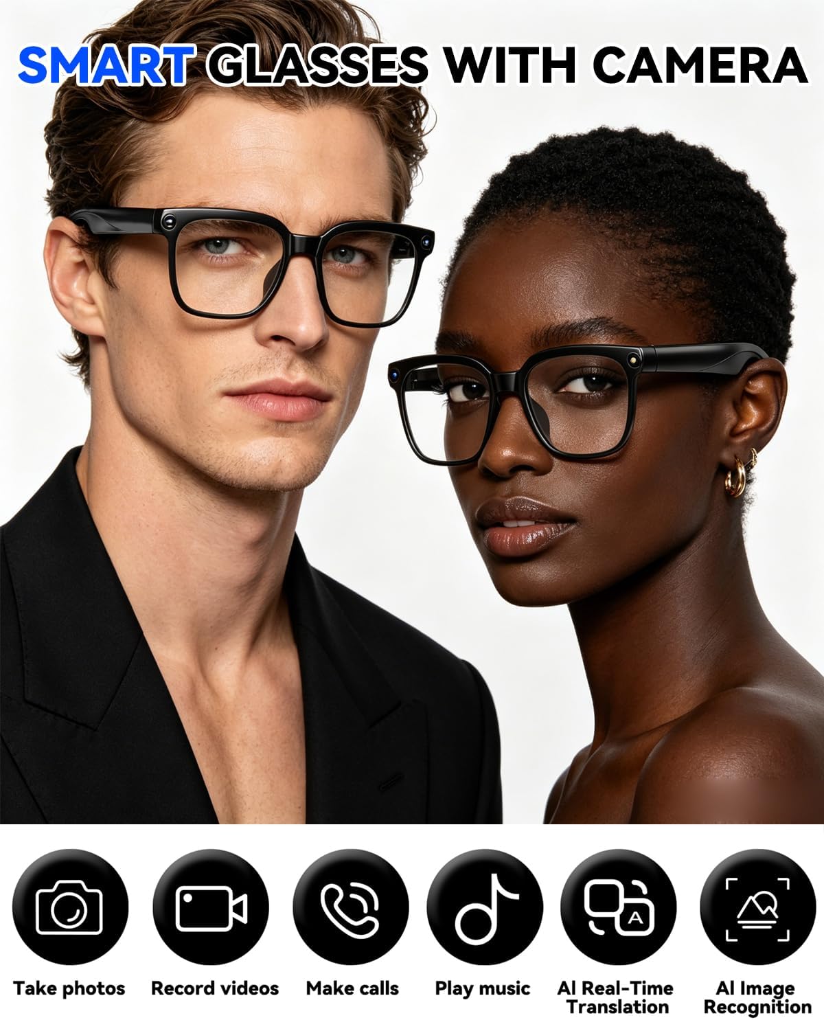 GAFAS INTELIGENTES CON CÁMARA ZIGTIK 8MP LENTES FOTOCROMÁTICOS - 2