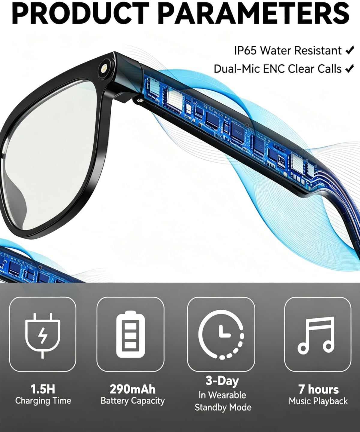 GAFAS INTELIGENTES CON CÁMARA ZIGTIK 8MP LENTES FOTOCROMÁTICOS - 4