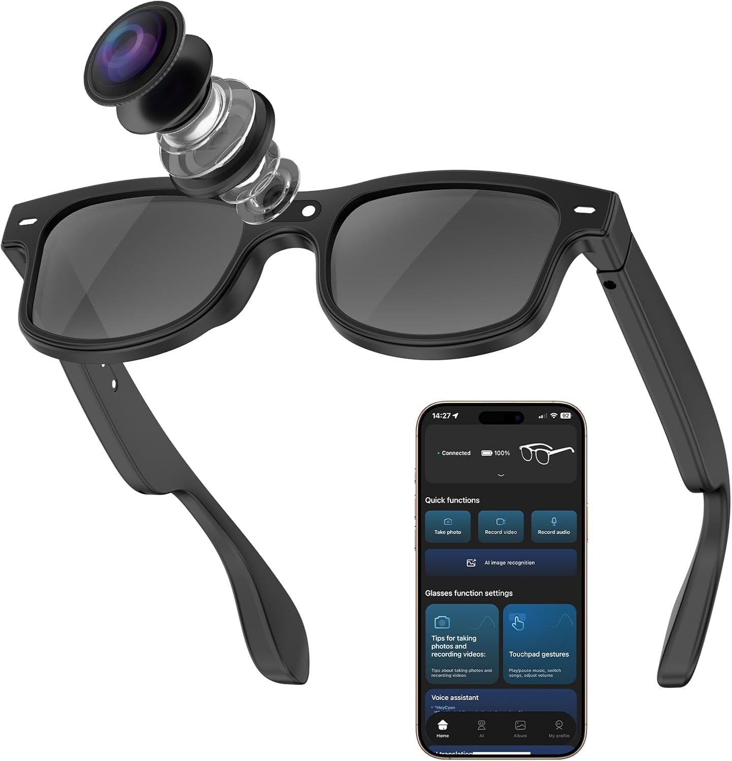 LENTES DE SOL CJKAO SMART GLASSES CON CÁMARA G3 - 1
