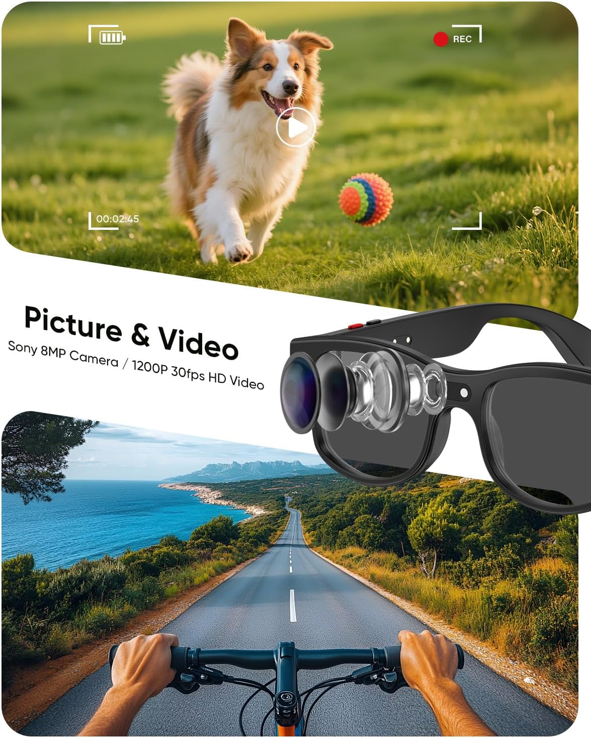 LENTES DE SOL CJKAO SMART GLASSES CON CÁMARA G3 - 3
