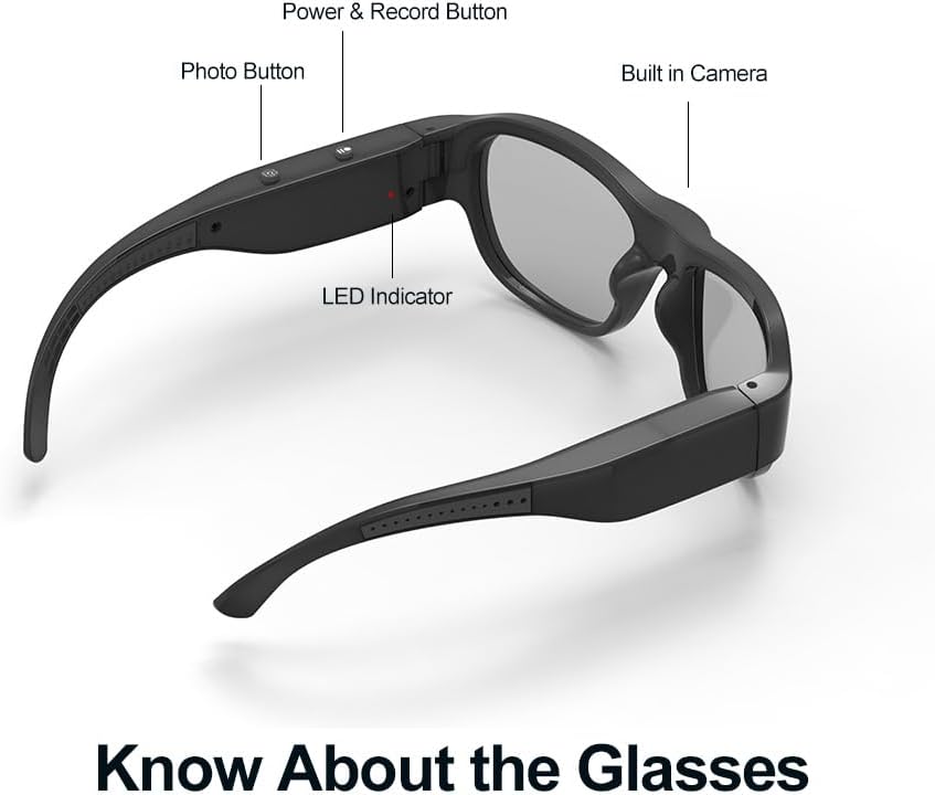 GAFAS INTELIGENTES OHO CON CÁMARA, LENTES POLARIZADAS UV400 Y CERTIFICACIÓN Z87.1 - 3
