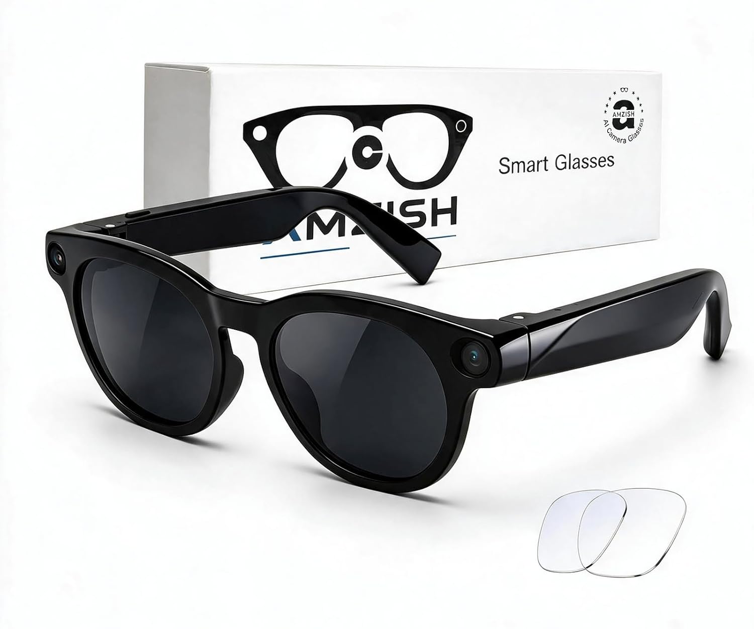 GAFAS INTELIGENTES CON CÁMARA AMZISH 8MP BLUETOOTH - 1