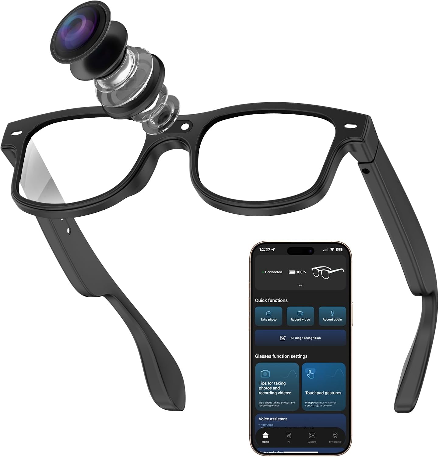 LENTES DE SOL CJKAO SMART GLASSES CON CÁMARA G3 - 1