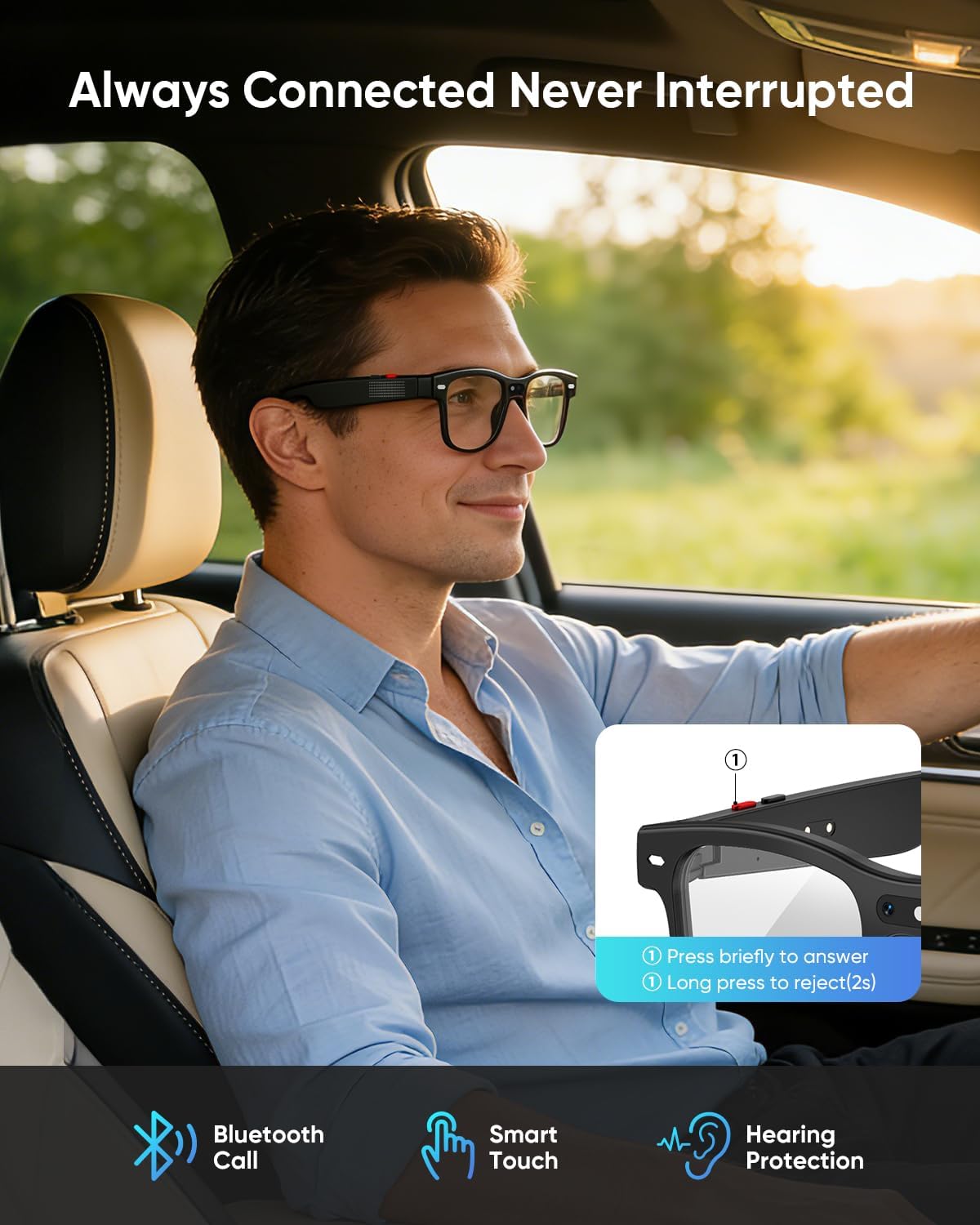 LENTES DE SOL CJKAO SMART GLASSES CON CÁMARA G3 - 2