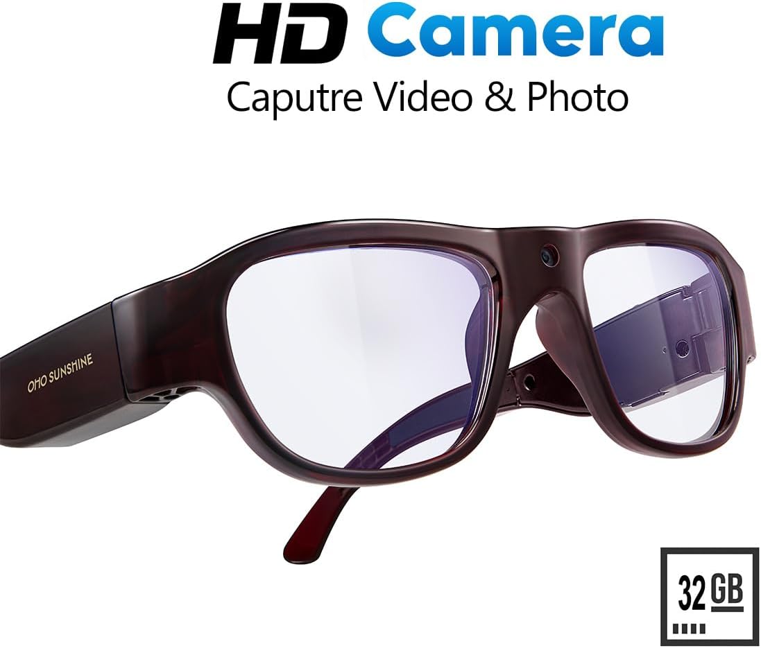 GAFAS INTELIGENTES OHO SUNSHINE CON CÁMARA, LENTES FOTOCROMÁTICOS UV400 Z87.1 - 2