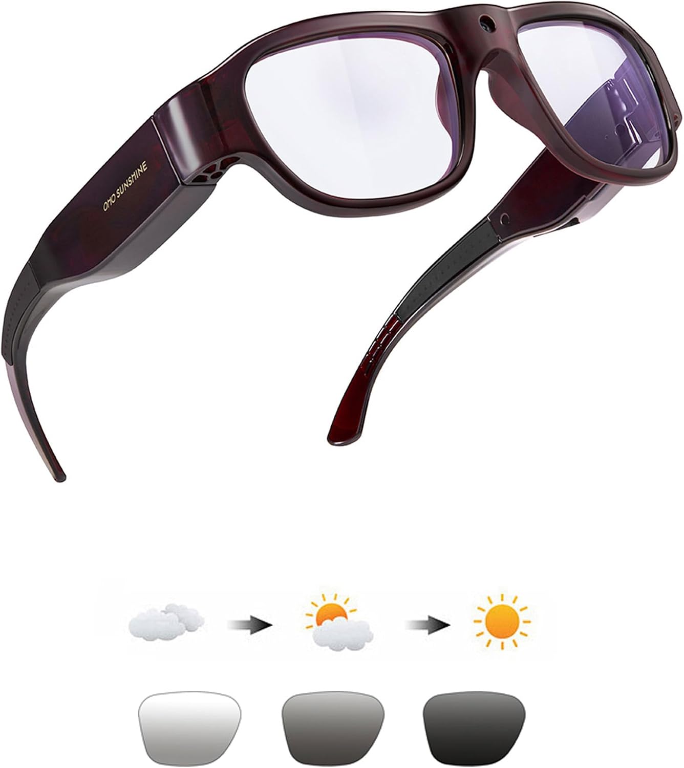 GAFAS INTELIGENTES OHO SUNSHINE CON CÁMARA, LENTES FOTOCROMÁTICOS UV400 Z87.1 - 4