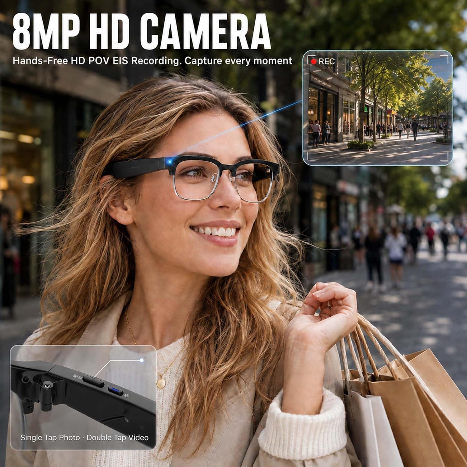 GAFAS INTELIGENTES CON CÁMARA Y BLUETOOTH LOANGYUNFONE - 2
