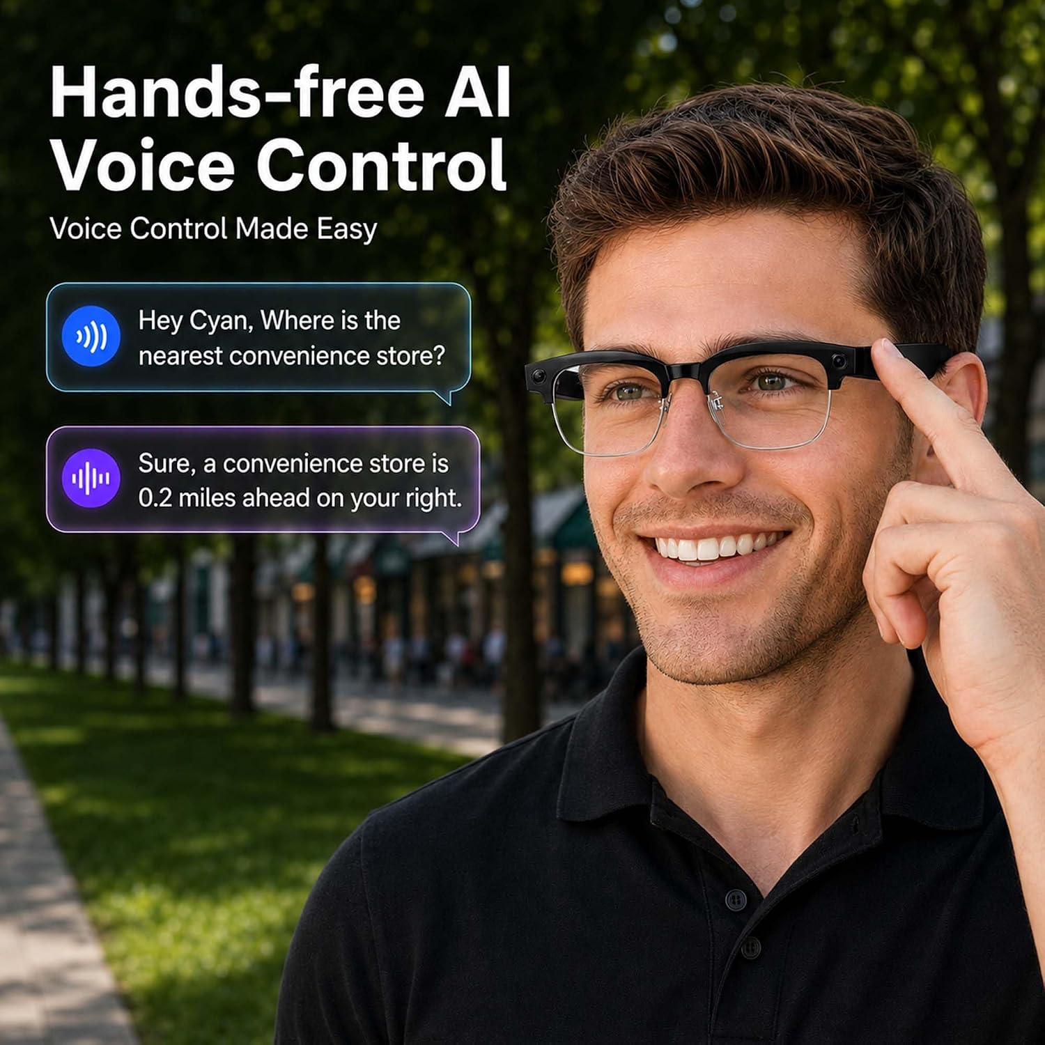 GAFAS INTELIGENTES CON CÁMARA Y BLUETOOTH LOANGYUNFONE - 3