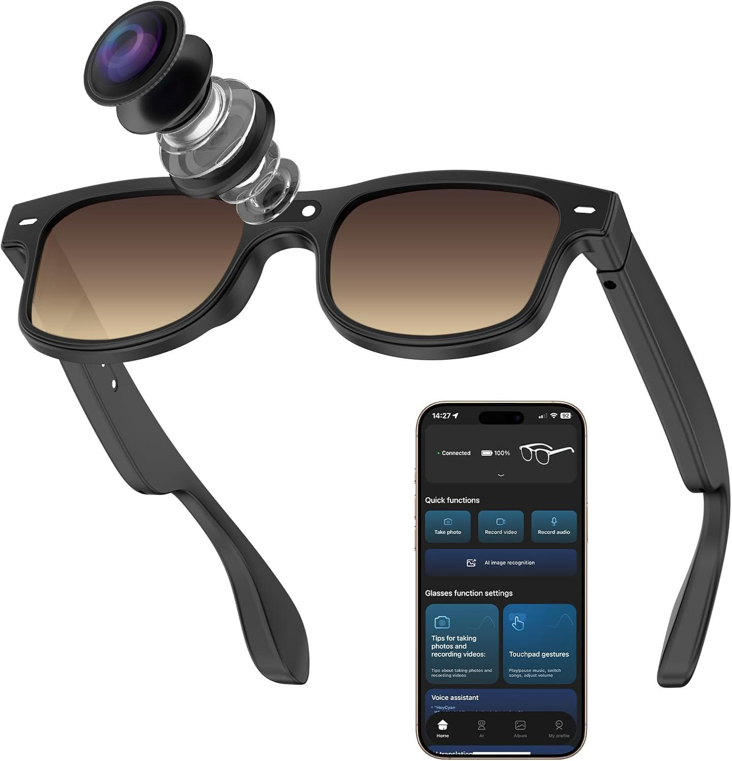 LENTES DE SOL CJKAO SMART GLASSES CON CÁMARA G3 - 1