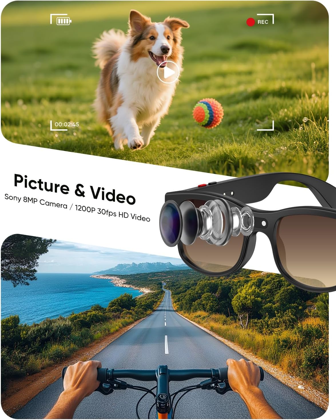 LENTES DE SOL CJKAO SMART GLASSES CON CÁMARA G3 - 3