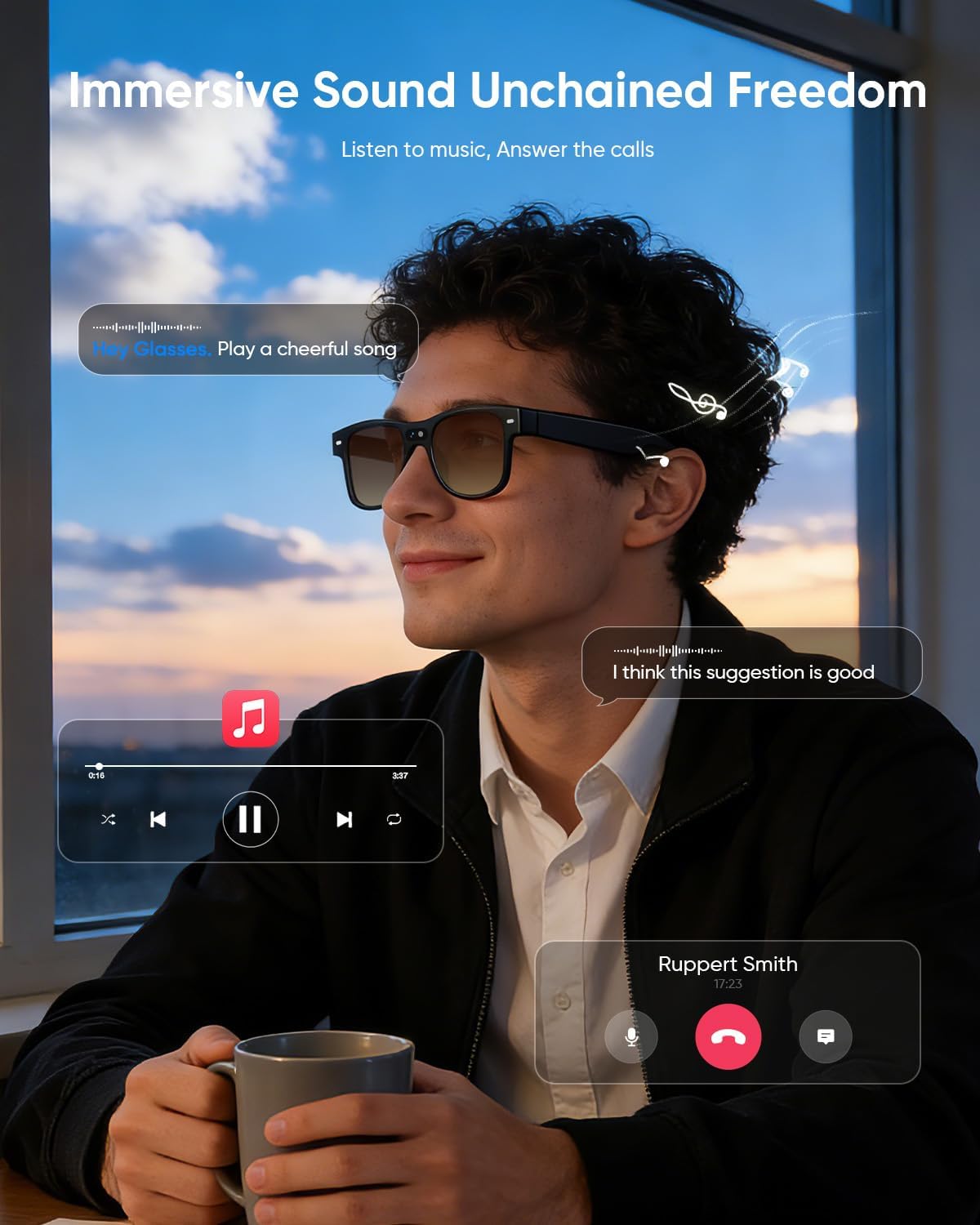 LENTES DE SOL CJKAO SMART GLASSES CON CÁMARA G3 - 4