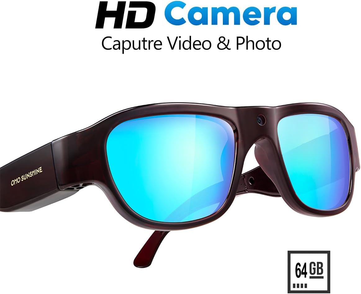 GAFAS INTELIGENTES OHO SUNSHINE CON CÁMARA, POLARIZADAS UV400 Z87.1 - 2