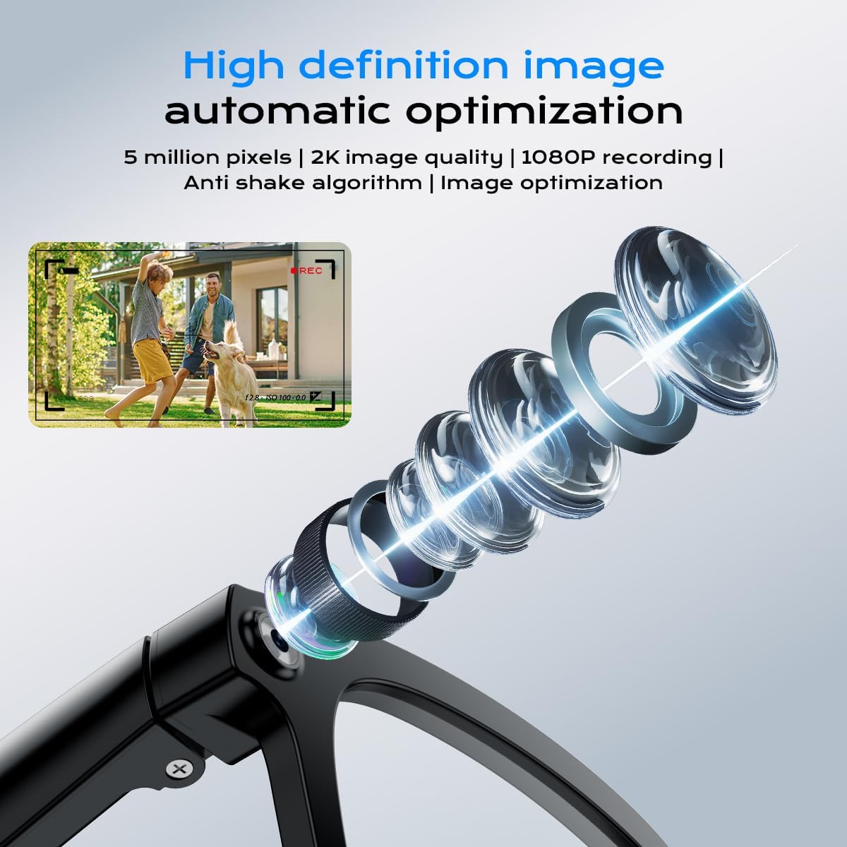 GAFAS INTELIGENTES XO AI CON CÁMARA HD 1080P Y TRADUCCIÓN EN TIEMPO REAL - 4