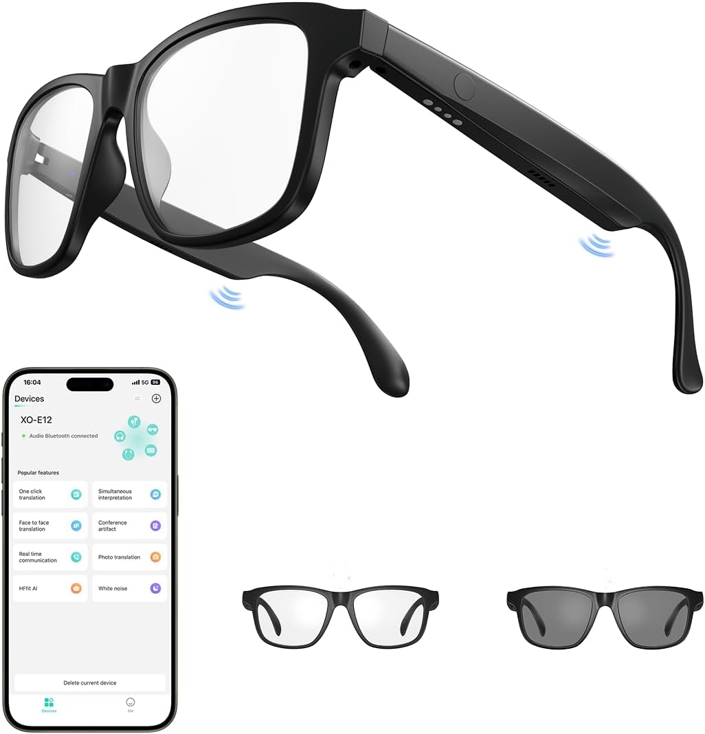 GAFAS INTELIGENTES BLUETOOTH XO CON TRADUCCIÓN EN 140+ IDIOMAS Y LENTES FOTOCROMÁTICOS - 1