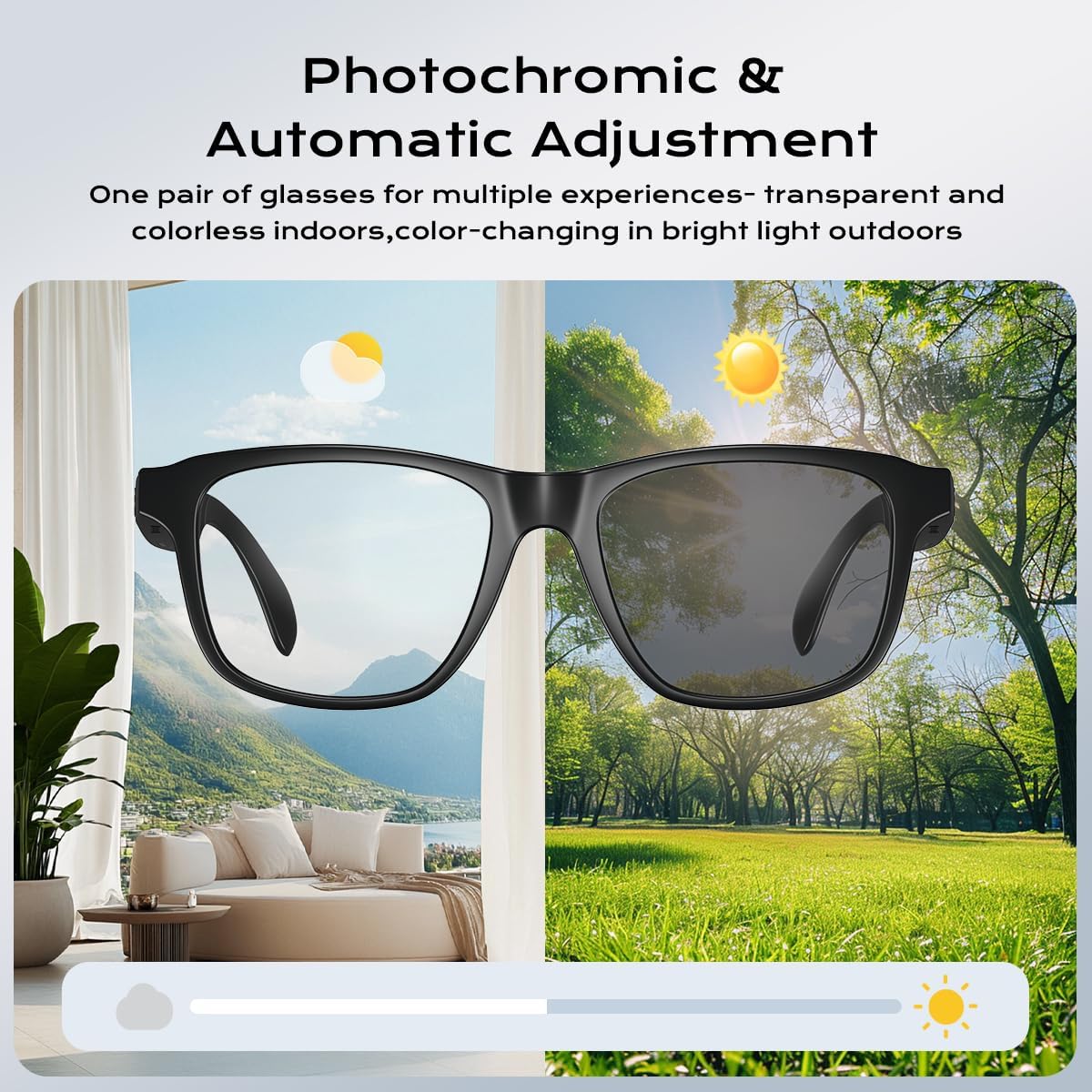 GAFAS INTELIGENTES BLUETOOTH XO CON TRADUCCIÓN EN 140+ IDIOMAS Y LENTES FOTOCROMÁTICOS - 3
