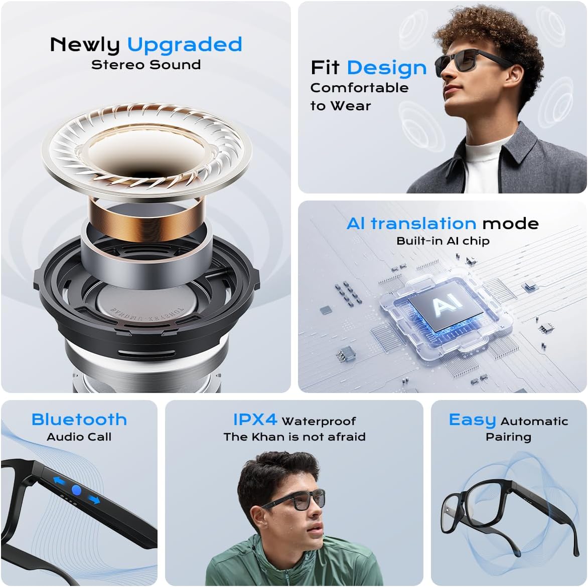 GAFAS INTELIGENTES BLUETOOTH XO CON TRADUCCIÓN EN 140+ IDIOMAS Y LENTES FOTOCROMÁTICOS - 4