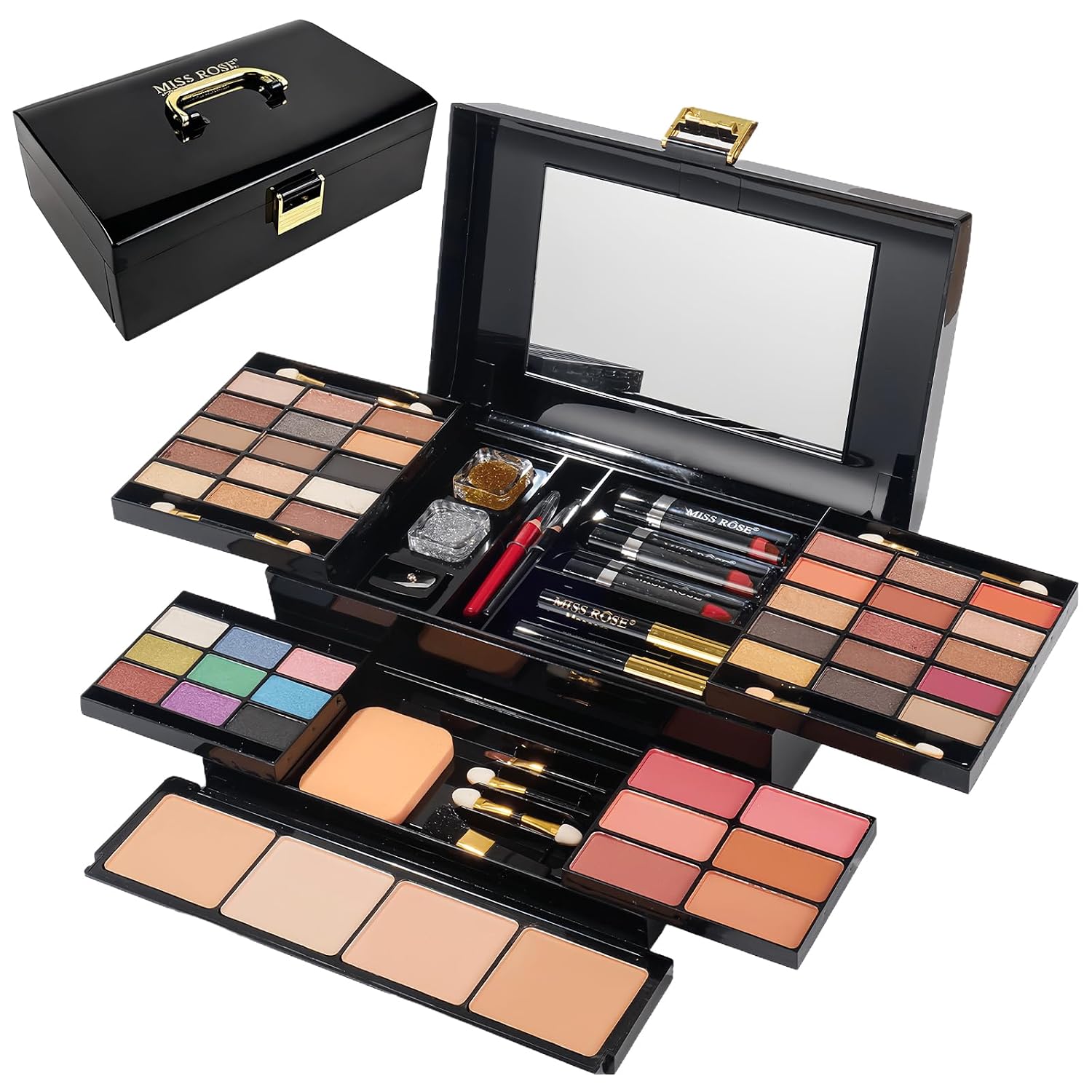SET DE MAQUILLAJE JOYEEE ALL-IN-ONE CON ESTUCHE Y PALETA #8 - 1