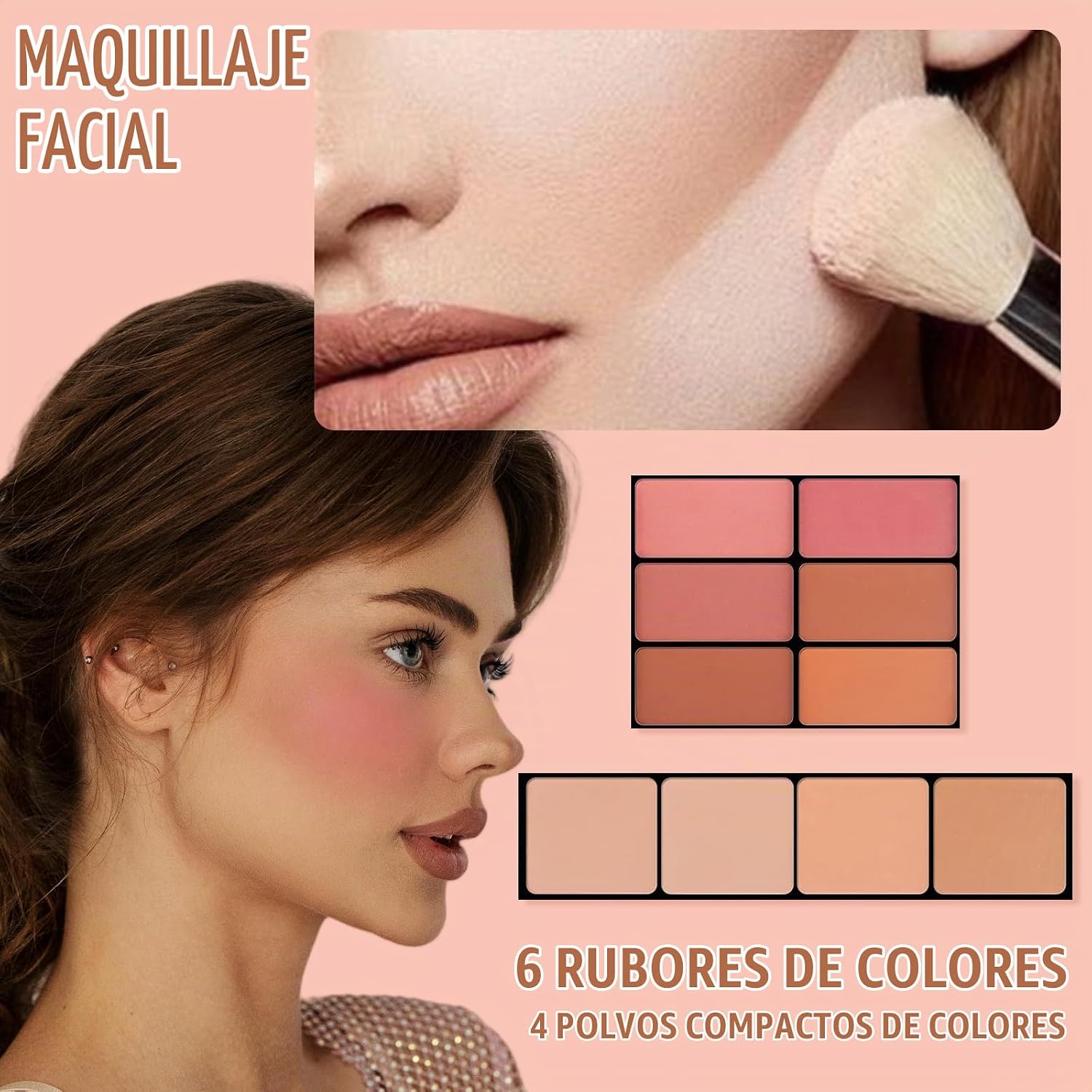SET DE MAQUILLAJE JOYEEE ALL-IN-ONE CON ESTUCHE Y PALETA #8 - 5