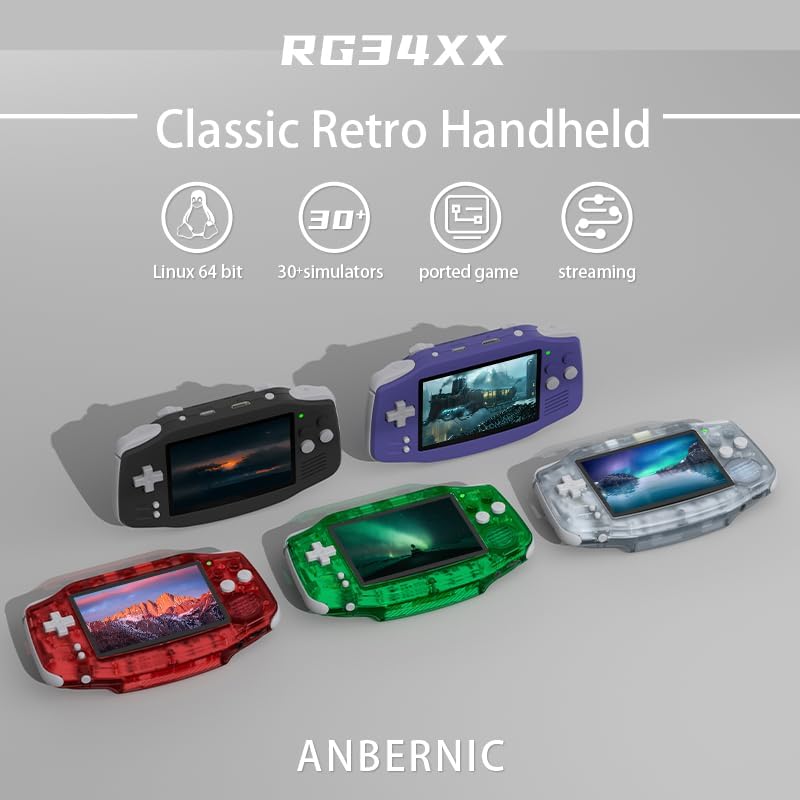 CONSOLA PORTÁTIL RETRO AIVUIDBS RG34XX 32GB + 64GB, PANTALLA IPS 3.4 PULGADAS - 2