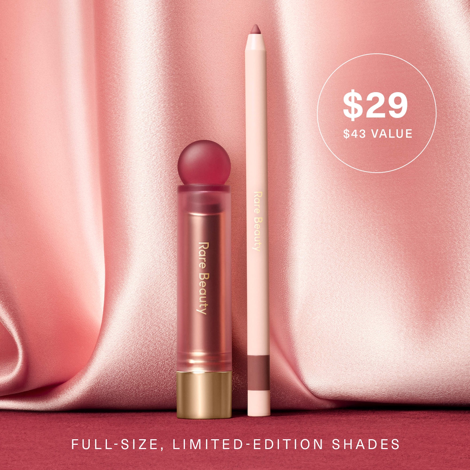 SET DE MAQUILLAJE RARE BEAUTY MAUVE FAVES LIP DUO - 2