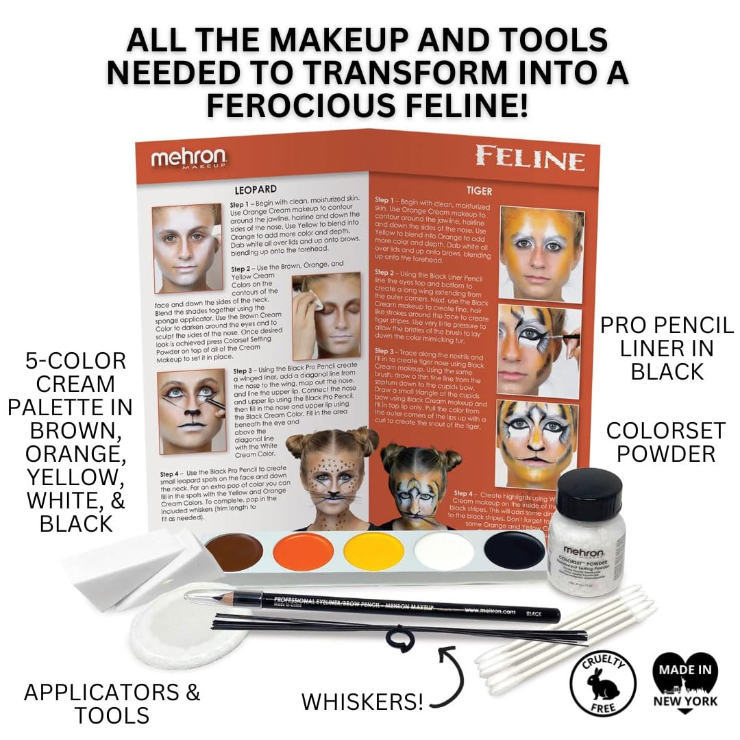 SET DE MAQUILLAJE PROFESIONAL MEHRON MAKEUP CHARACTER KIT FELINE Y CAT - 2