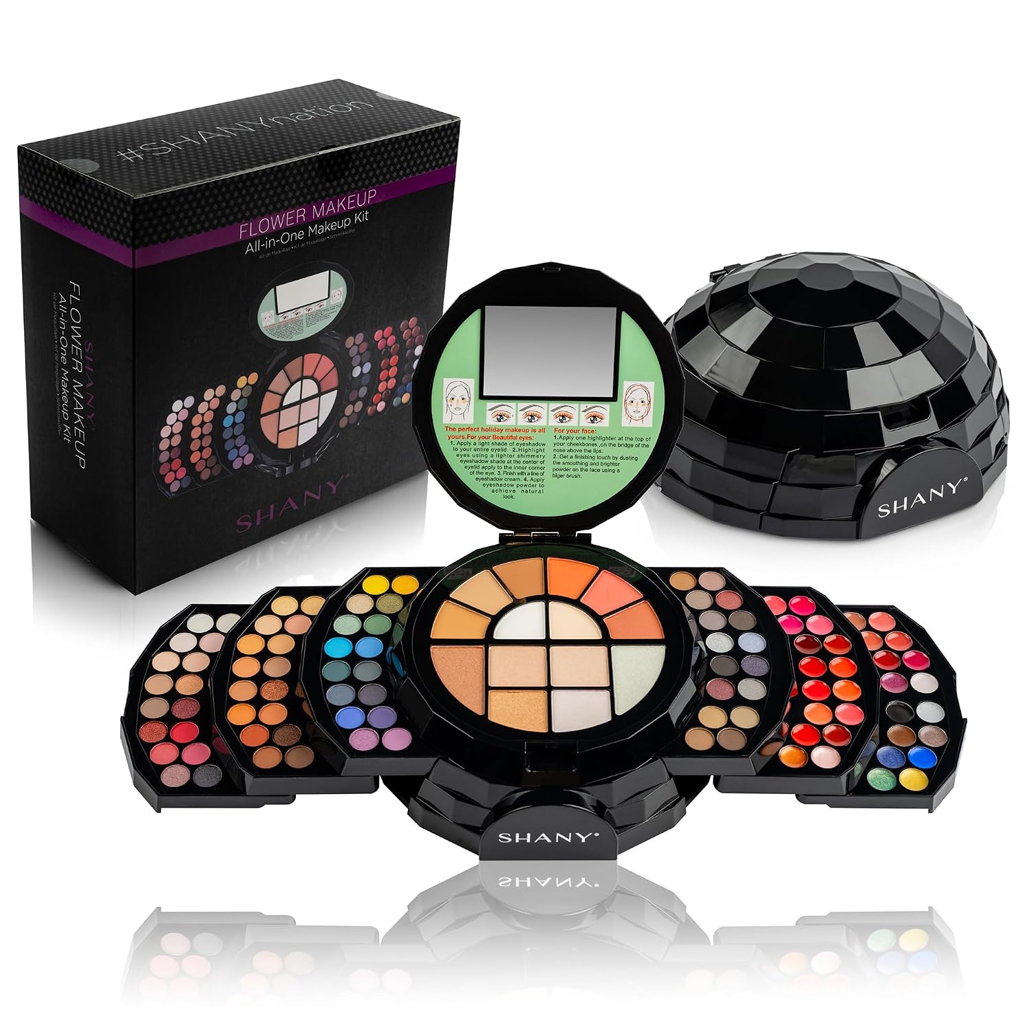 SET DE MAQUILLAJE SHANY ALL IN ONE FLOWERS CON 110 COLORES - 1