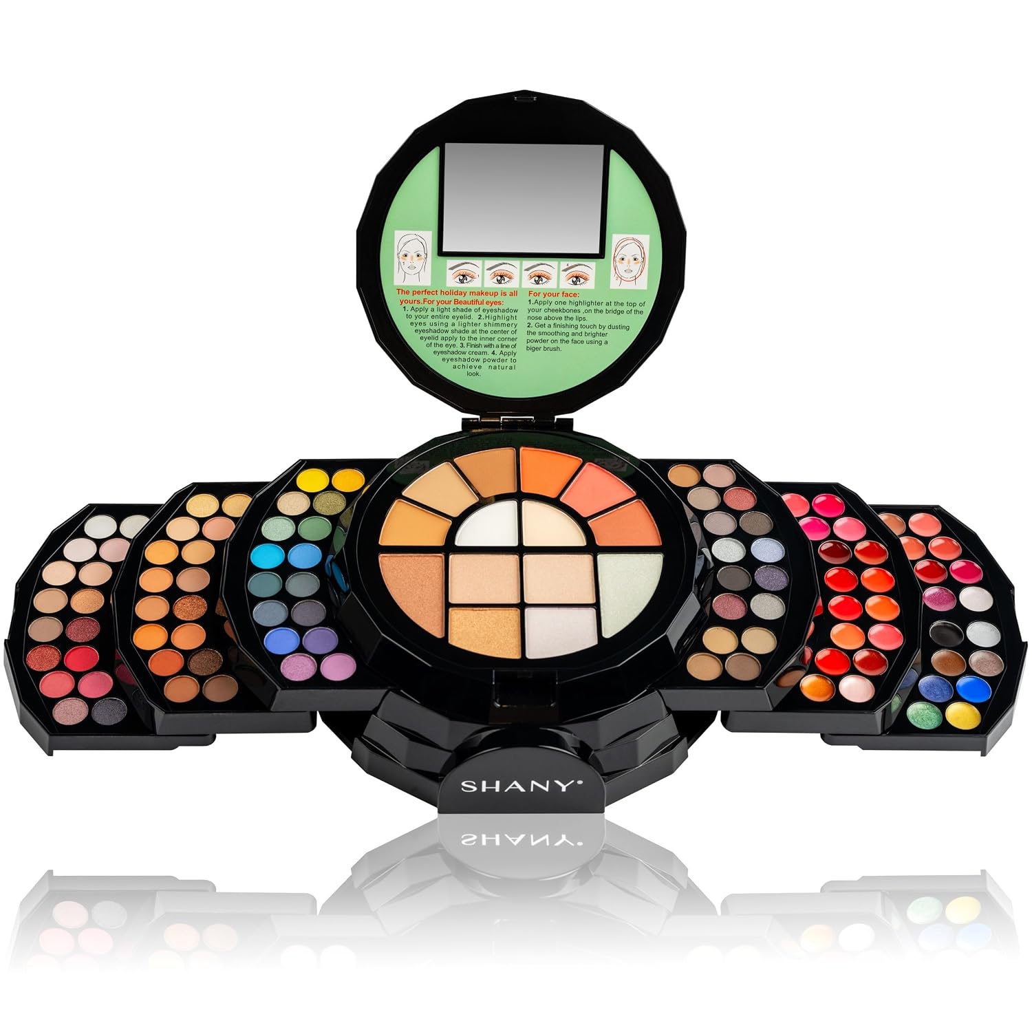 SET DE MAQUILLAJE SHANY ALL IN ONE FLOWERS CON 110 COLORES - 2