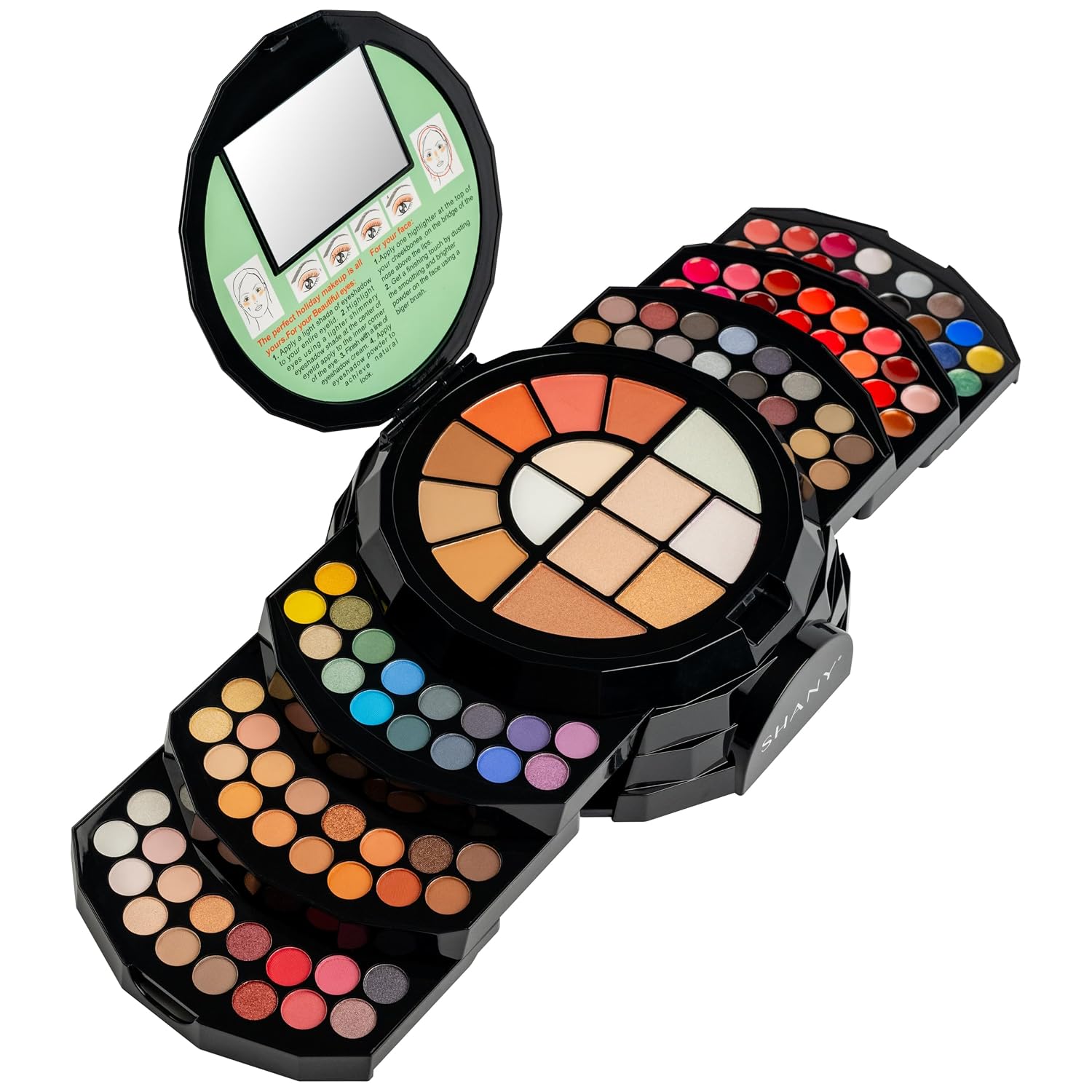 SET DE MAQUILLAJE SHANY ALL IN ONE FLOWERS CON 110 COLORES - 5