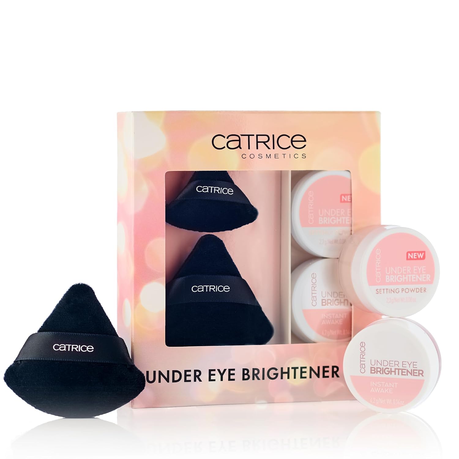 SET DE MAQUILLAJE CATRICE UNDER EYE BRIGHTENER Y SETTING POWDER 040 DARK MOCHA - 1