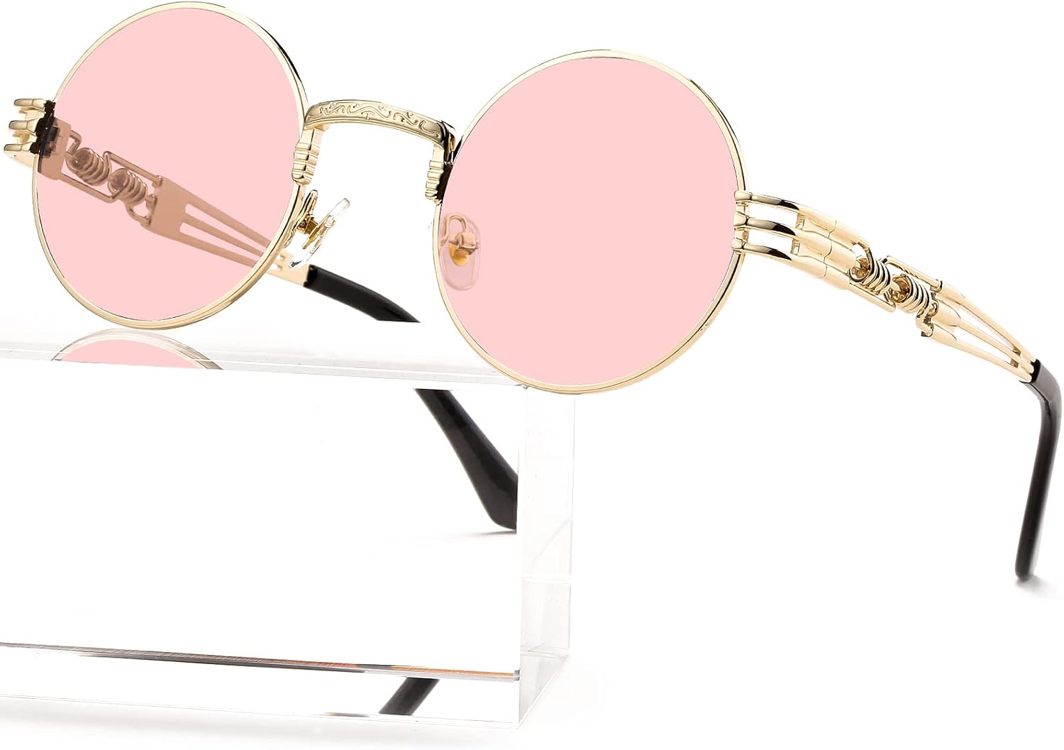 LENTES DE SOL AIEYEZO STEAMPUNK REDONDOS UNISEX MARCO METÁLICO - 1