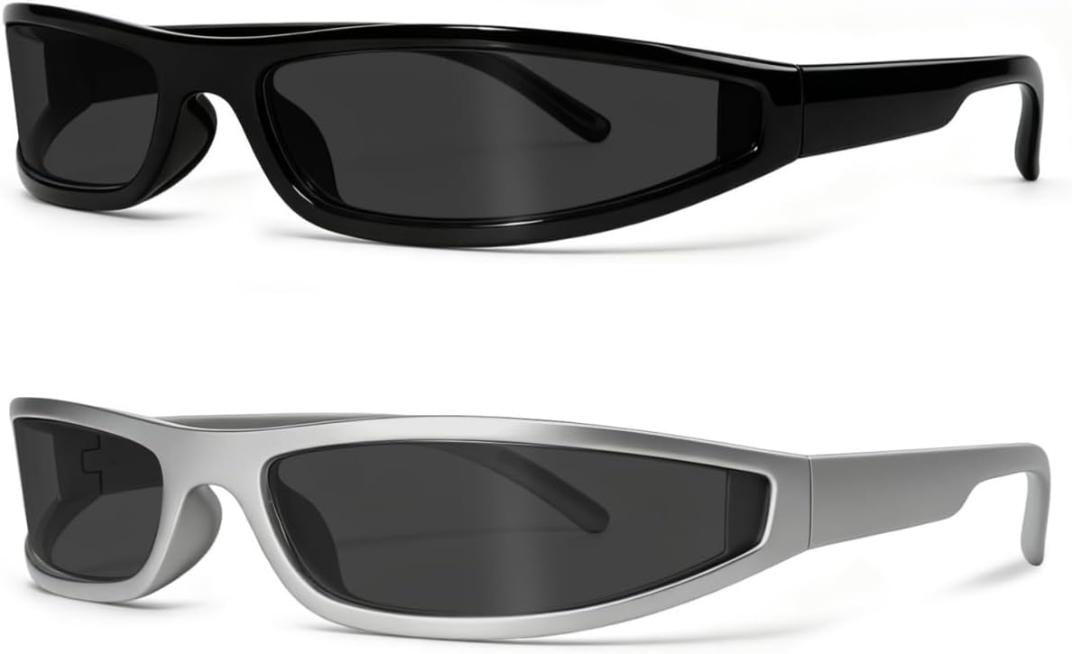 LENTES DE SOL RMEROM FUTURISTIC RAVE UNISEX DISEÑO ENVOLVENTE CURVO - 1