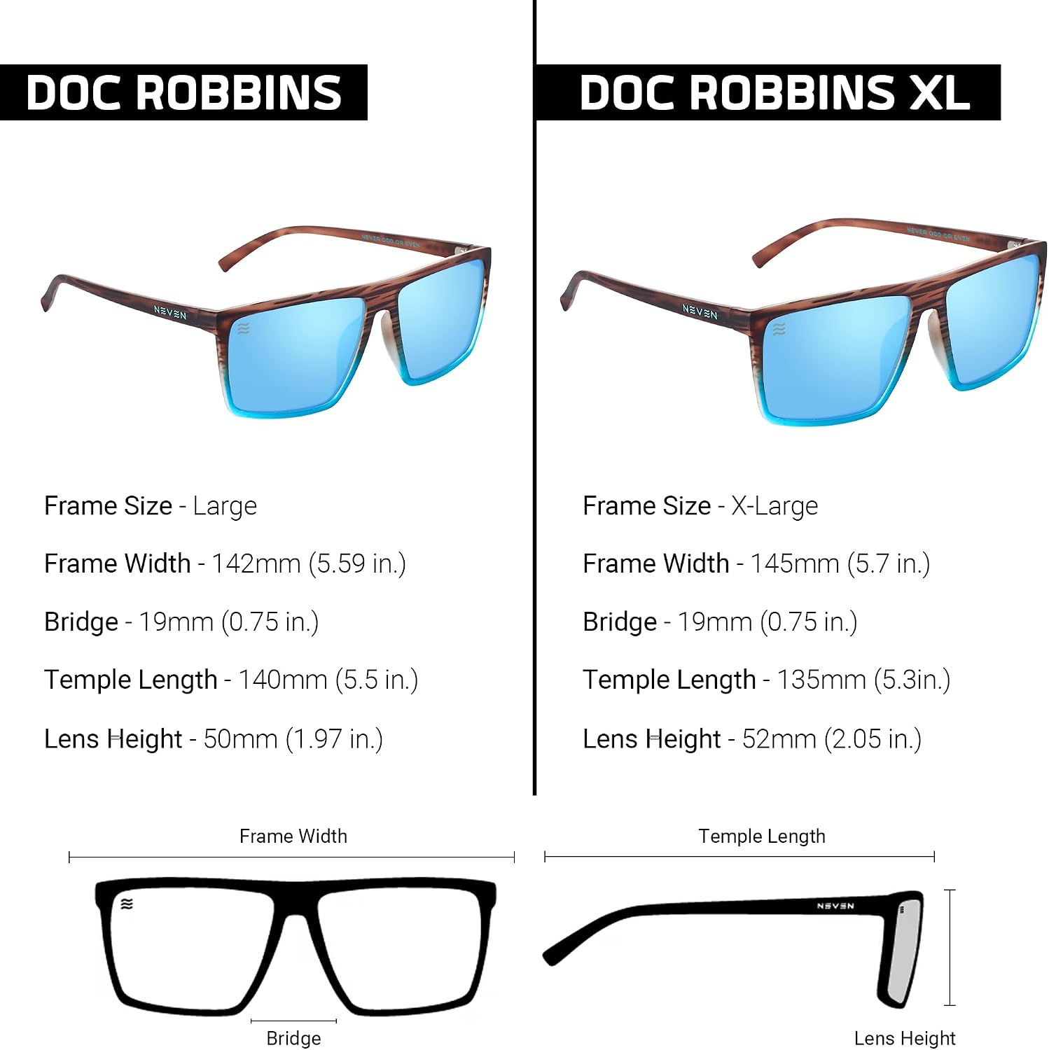LENTES DE SOL RECTANGULARES POLARIZADOS PARA HOMBRE NEVEN TR90 L/XL - 3