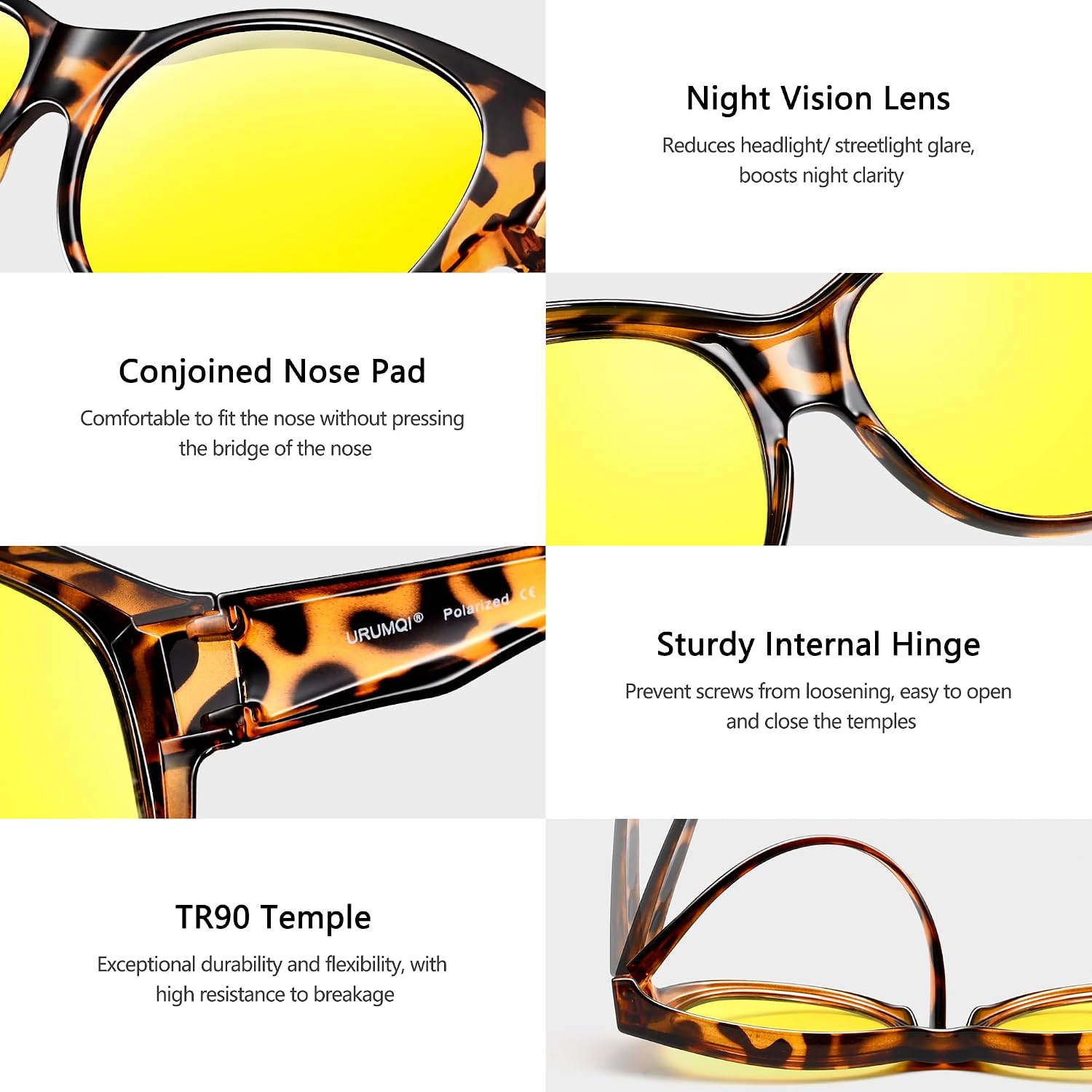 LENTES DE SOL URUMQI NIGHT VISION PARA MUJER SOBRE LENTES - 5
