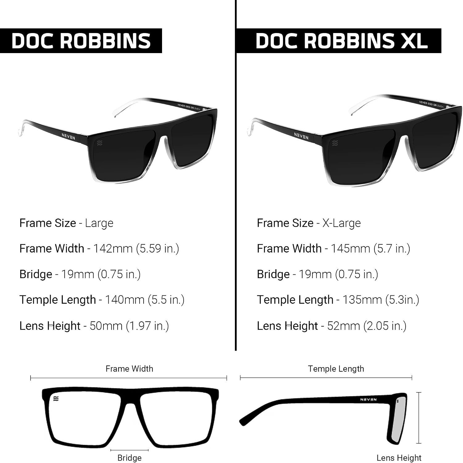 LENTES DE SOL NEVEN PARA HOMBRE TR90 POLARIZADOS RECTANGULARES L/XL - 3