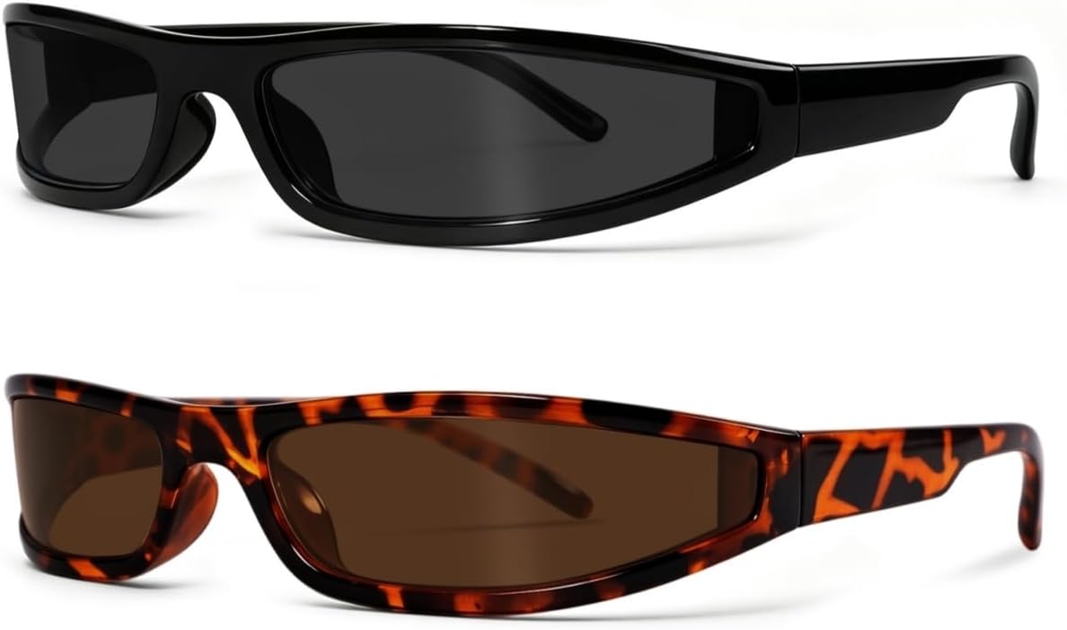 LENTES DE SOL RMEROM FUTURISTIC RAVE UNISEX DISEÑO ENVOLVENTE CURVO - 1