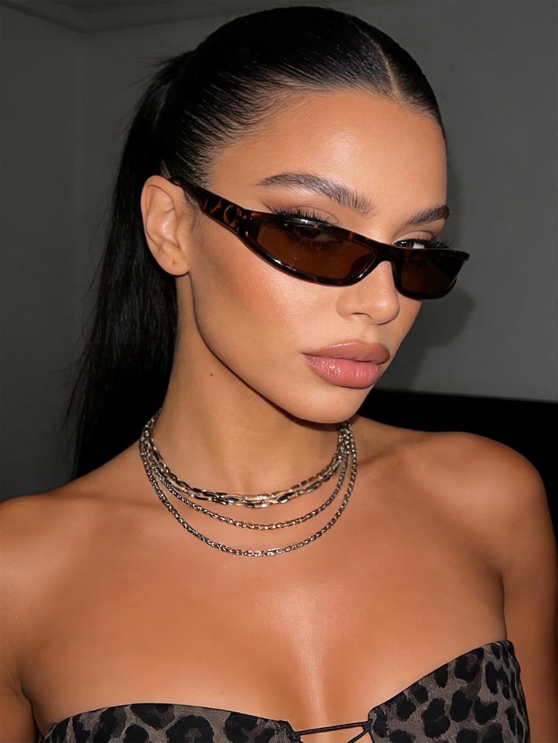 LENTES DE SOL RMEROM FUTURISTIC RAVE UNISEX DISEÑO ENVOLVENTE CURVO - 3