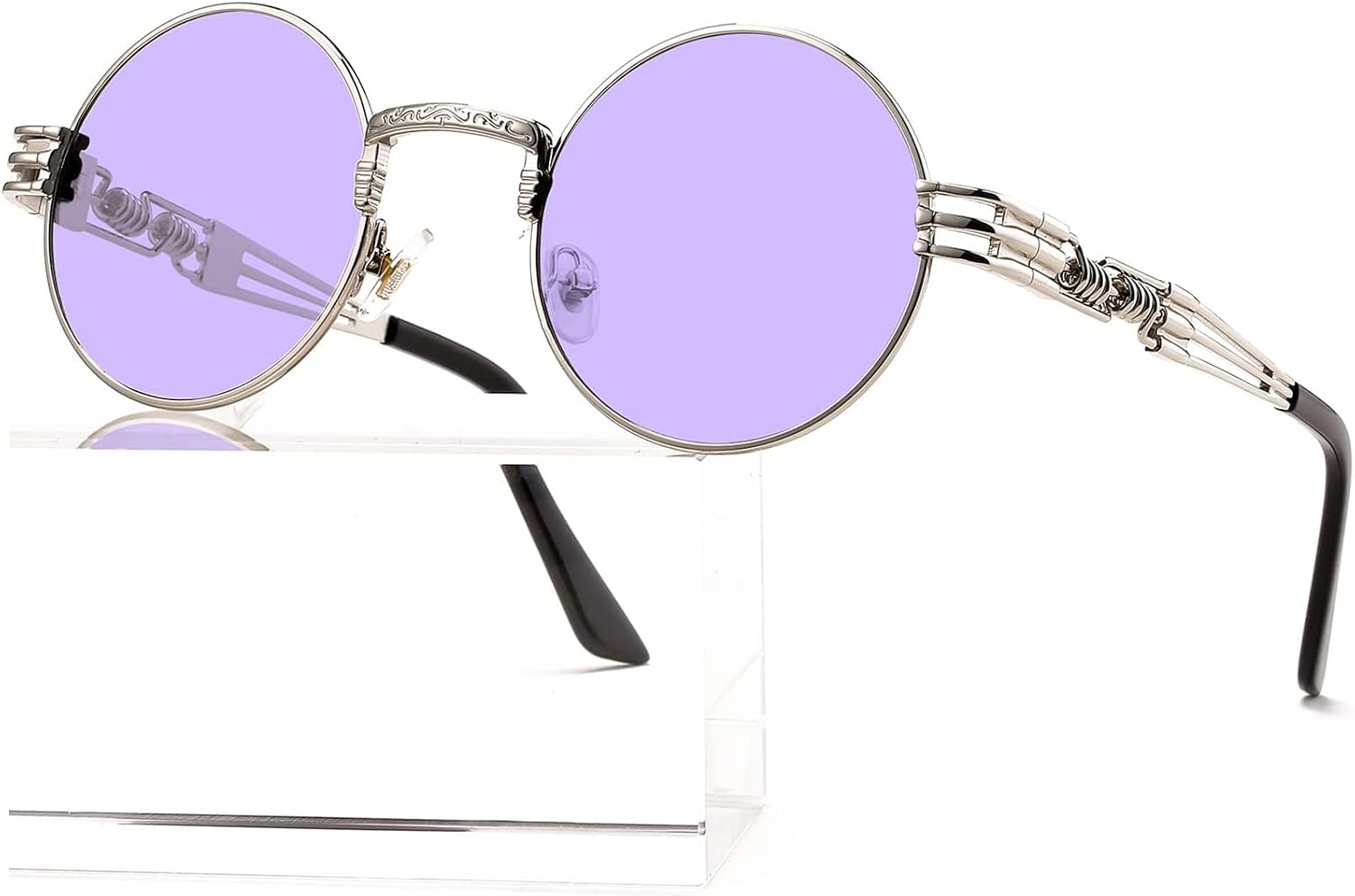 LENTES DE SOL AIEYEZO STEAMPUNK REDONDOS UNISEX MARCO METÁLICO - 1