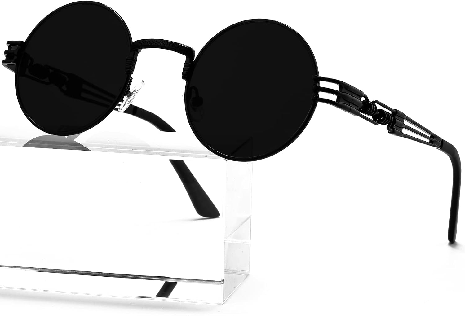 LENTES DE SOL AIEYEZO REDONDOS STEAMPUNK UNISEX MARCO METÁLICO - 1
