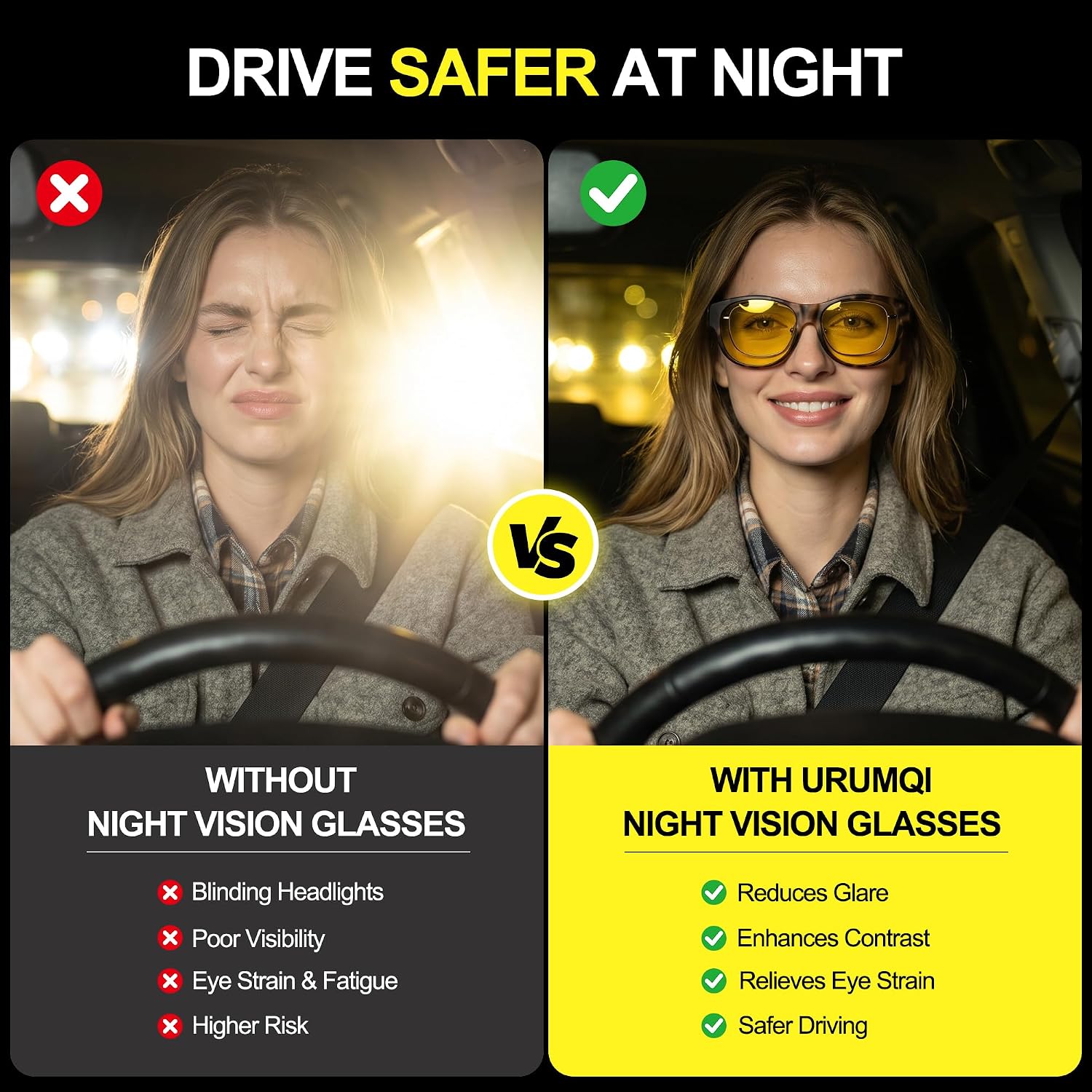 LENTES DE SOL NIGHT VISION PARA MUJER QUE SE USAN SOBRE ANTEOJOS URUMQI - 3