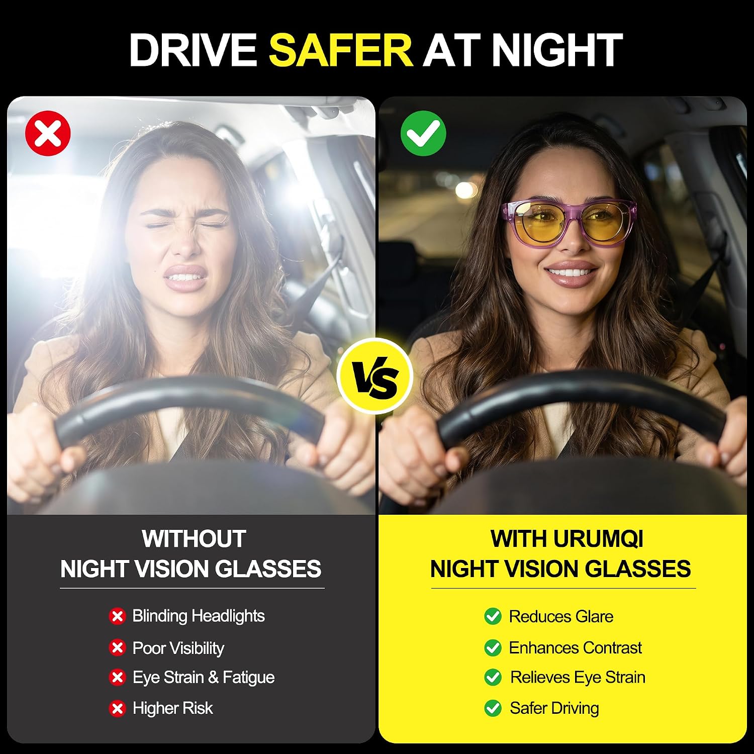 LENTES DE SOL NIGHT VISION PARA MUJER URUMQI PARA USAR SOBRE ANTEOJOS - 3