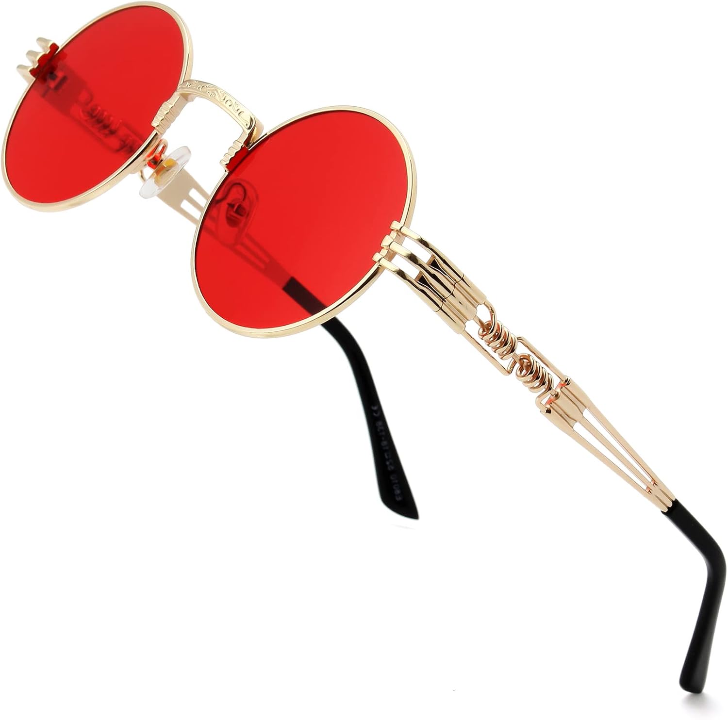 LENTES DE SOL AIEYEZO STEAMPUNK REDONDOS UNISEX MARCO METÁLICO - 1