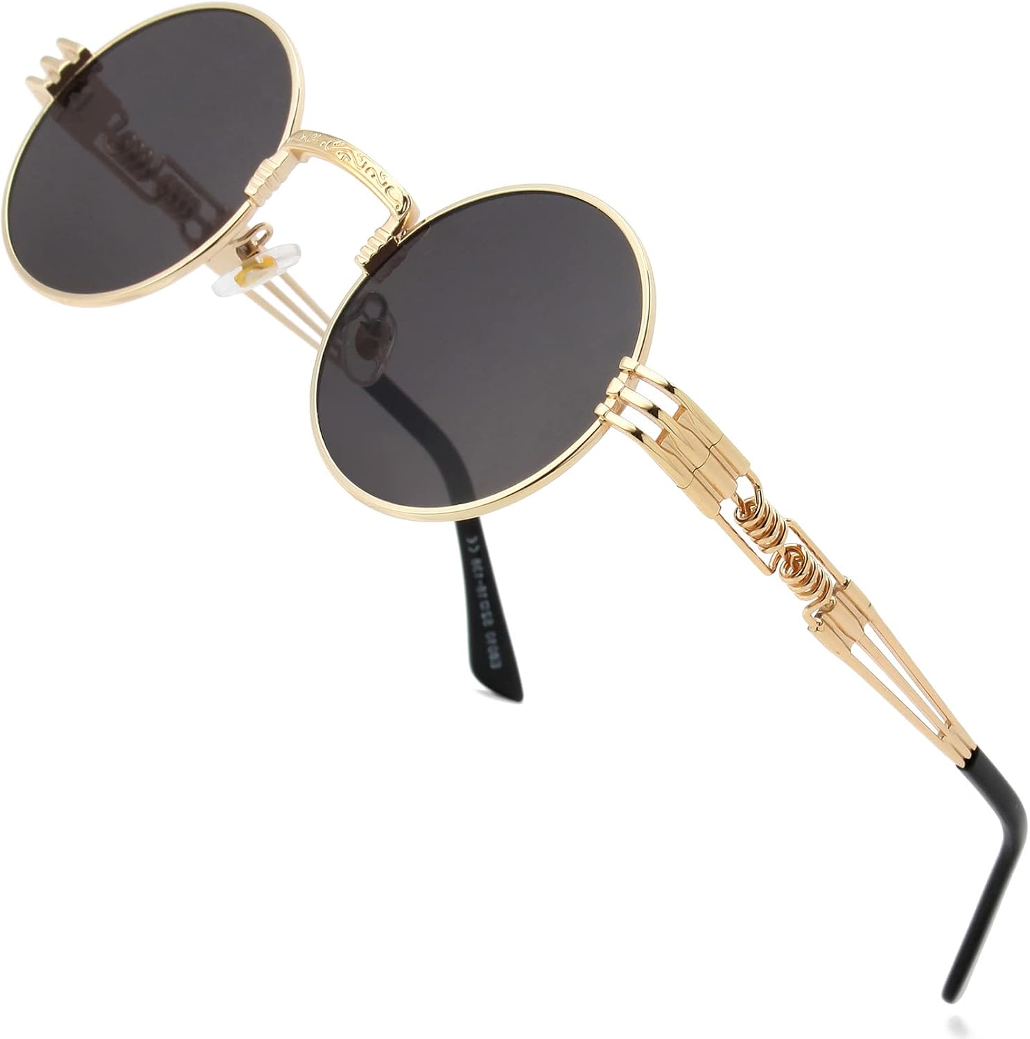LENTES DE SOL AIEYEZO STEAMPUNK REDONDOS UNISEX MARCO METÁLICO - 1