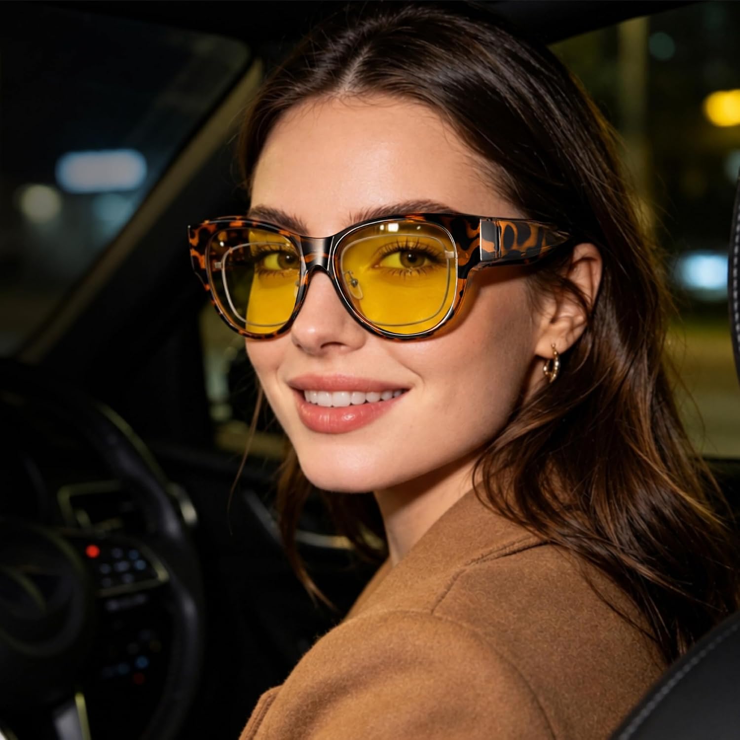 LENTES DE SOL URUMQI NIGHT VISION PARA MUJER PARA USAR SOBRE ANTEOJOS - 2