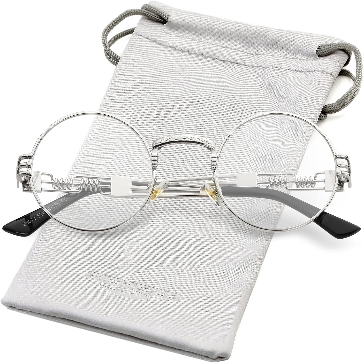 LENTES DE SOL AIEYEZO REDONDOS STEAMPUNK UNISEX MARCO METÁLICO - 1