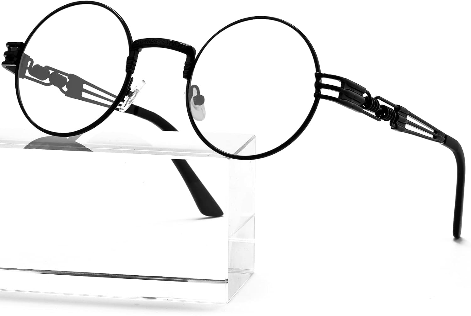 LENTES DE SOL AIEYEZO REDONDOS STEAMPUNK UNISEX MARCO METÁLICO - 1