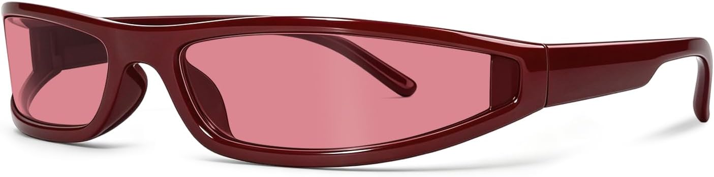 LENTES DE SOL RMEROM FUTURISTIC RAVE UNISEX DISEÑO CURVO - 1