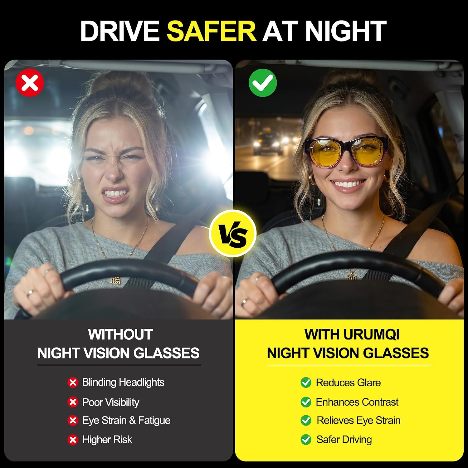 LENTES DE SOL NIGHT VISION PARA MUJER QUE SE USAN SOBRE ANTEOJOS URUMQI - 3