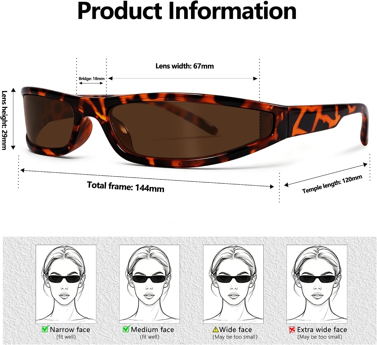 LENTES DE SOL RMEROM FUTURISTIC RAVE UNISEX DISEÑO ENVOLVENTE CURVO - 5
