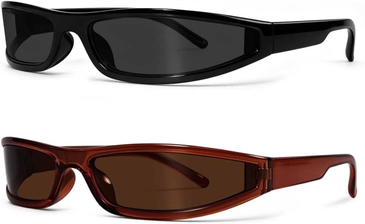 LENTES DE SOL RMEROM FUTURISTIC RAVE UNISEX DISEÑO ENVOLVENTE CURVO - 1